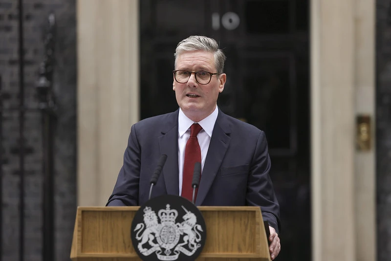 Sir Keir Starmer standing outside Downing Street